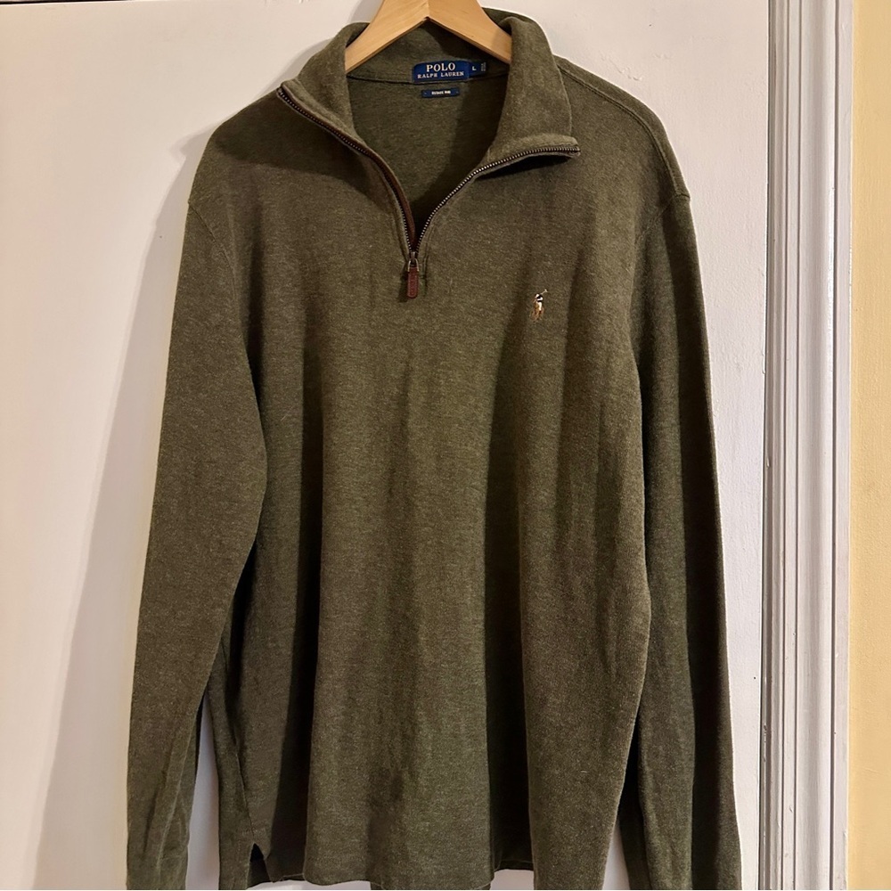 Polo Ralph Lauren EstateRib QuarterZip Pullover Mens L